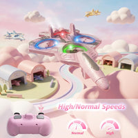 Foam RC Plane with 3 Drone Batteries and 3*AAA Batteries – Fun for Kids & Family - Pink - image 4