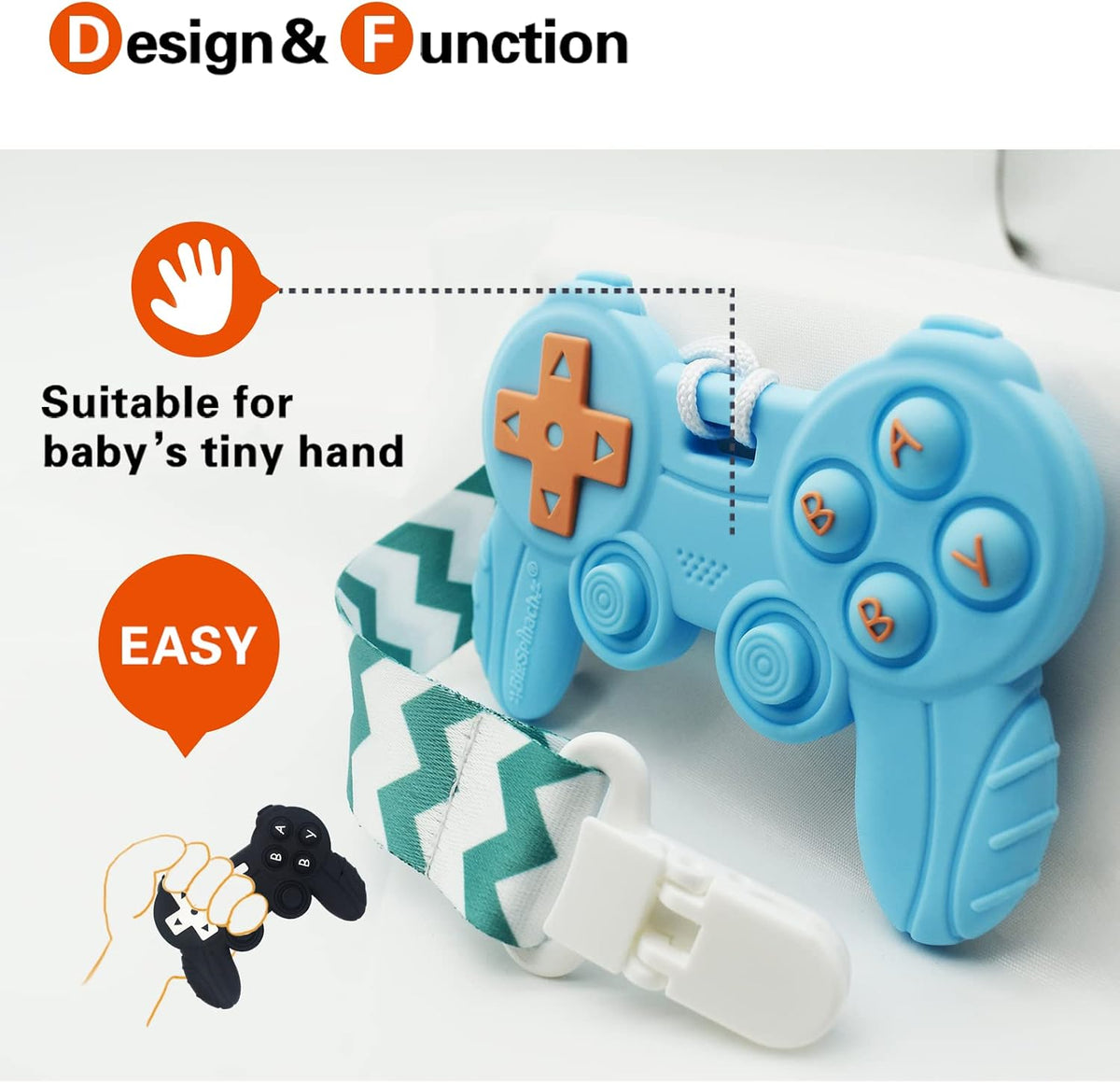 Cool Remote Game Control Teething Toy for Babies 0-6-12 Months - Blue - image 4