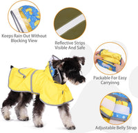KOOLTAIL reversible dog raincoat with clear-peak hood and reflective strips - view 4