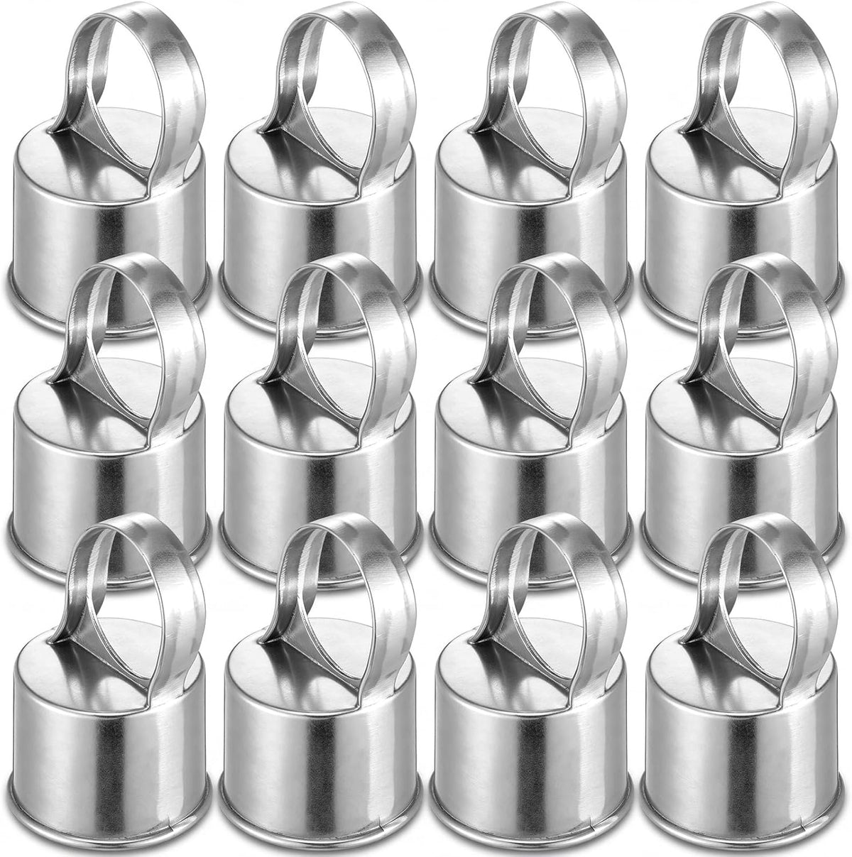 Therwen 12 pack aluminum chain link fence ring caps for 2-3/8 inch posts - view 2