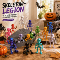 Celltestria 18PCS 3D Printed Skeleton Fidget Toys with Coffin Storage - Skeleton with Coffin - image 4