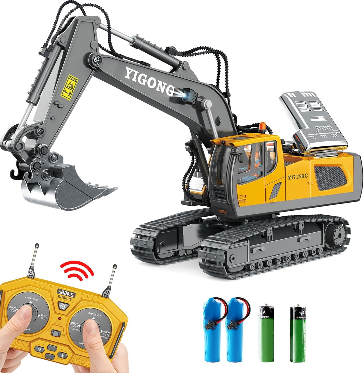 Dwi Dowellin Rc Bulldozer Toys for Boys - Excavator H