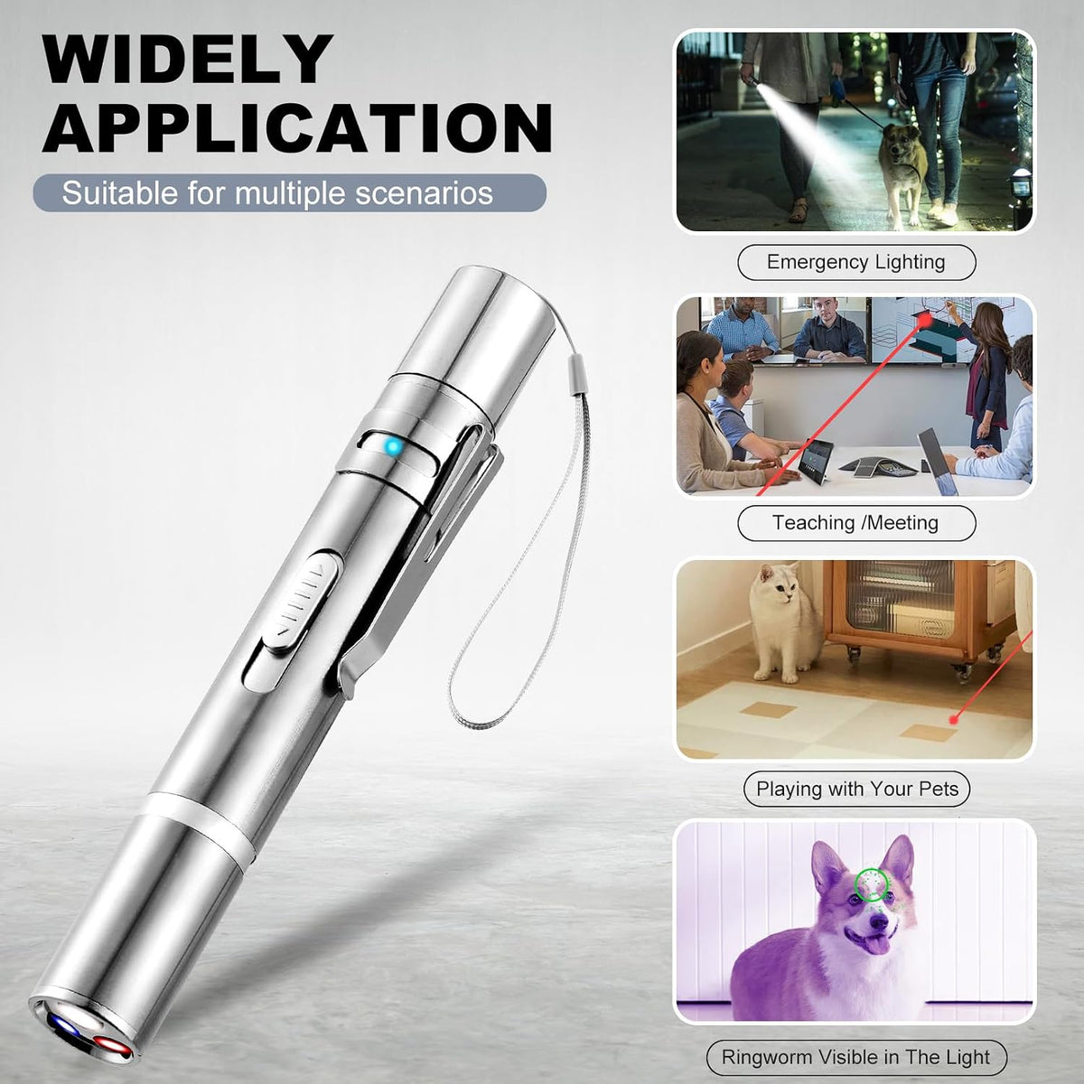 Cat Laser Pointer Toy, 3 Light Modes, 5 Fun Patterns - 2Pcs - image 3