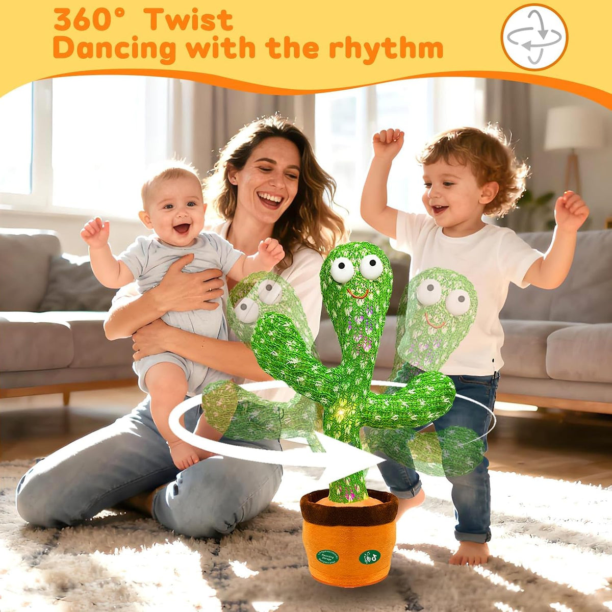 Hunfur Interactive Dancing Talking Cactus Toy - image 4