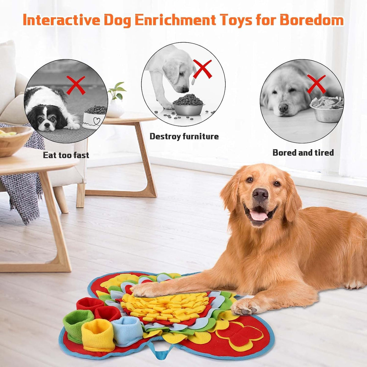 Snuffle Mat for Small Medium Dogs Nose Smell Training - Muilticolor - image 4