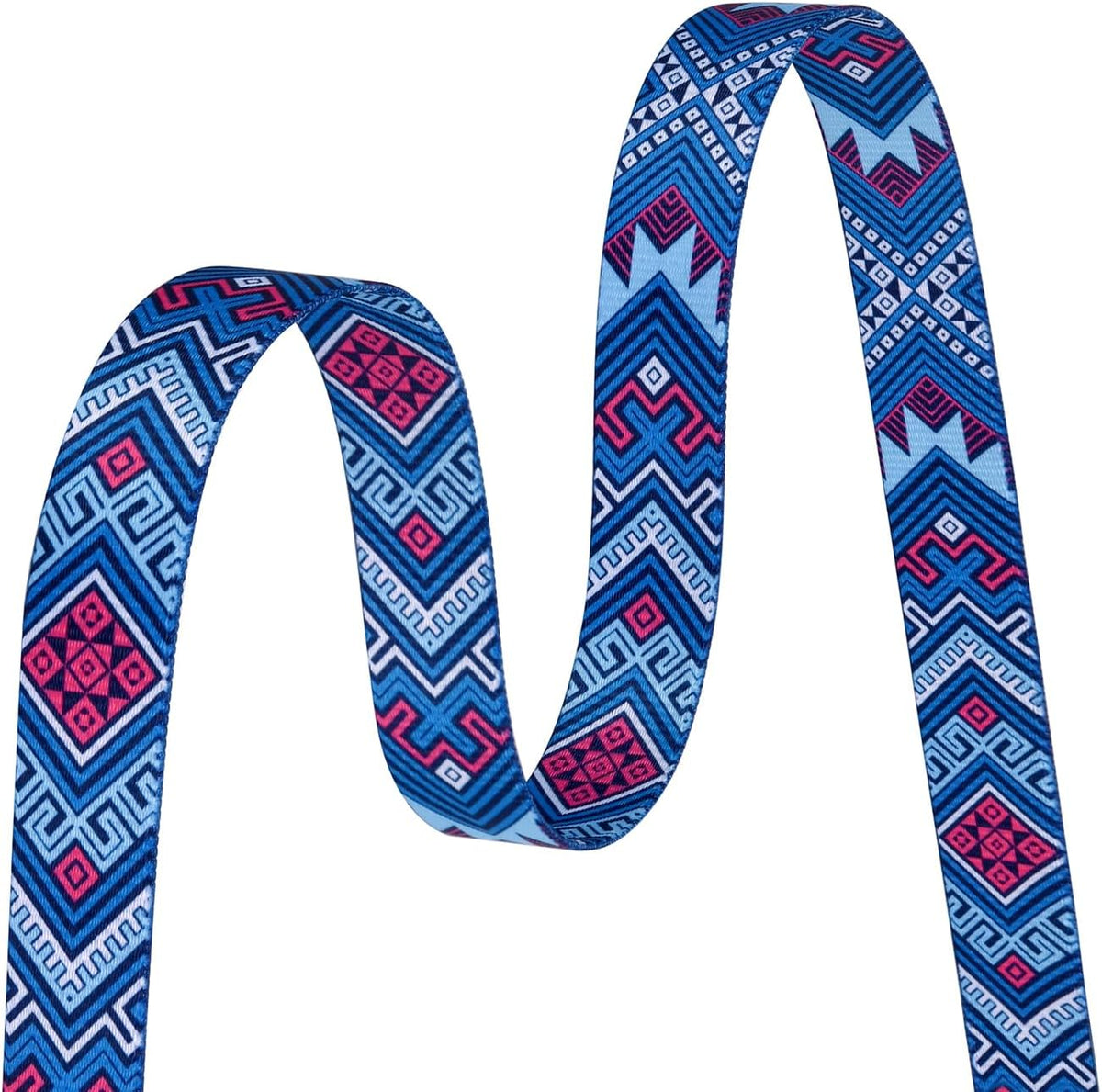 Mihqy Dog Collar for Medium Dogs, Fashion Design, M - S (Neck 9.8-15.7", Width 5/8") / Blue Ethnic Style - image 4