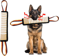 ASOCEA Dog Tug Toy,Bite Jute Pillow Pull Toy Squeaky Dog Toys with Handles – Essentials for Dogs