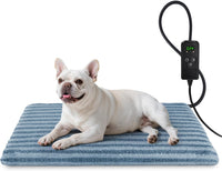 Large Pet Heating Pad, Adjustable Temperature with Timer - Blue / M (28'' x 20'')