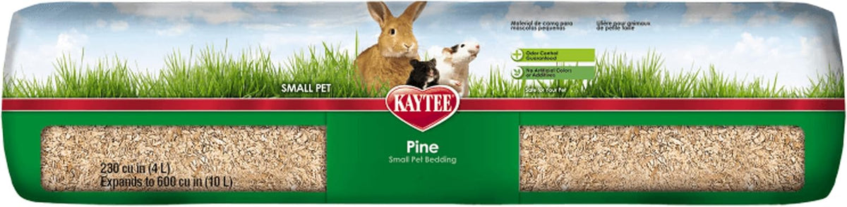 Kaytee Small Animal Pine Bedding for Guinea Pigs, Rabbits - 9.8 Liter / Tan