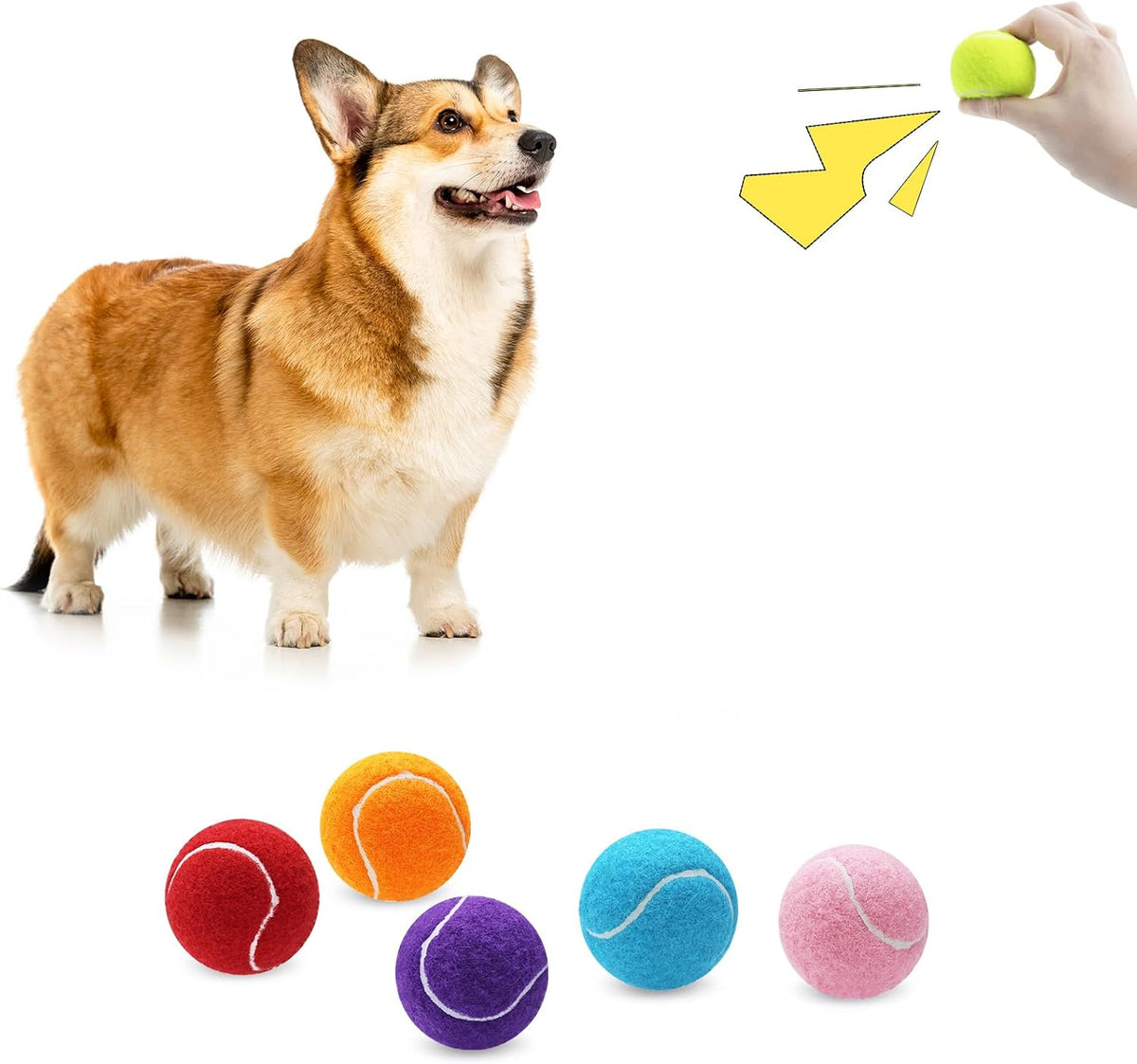 Magicorange Small Tennis Balls - Multicolor / 6 Pack