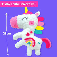 KRAFUN Beginner Sewing Kit, Sew Kitten & Mouse, Pre-Cut Felt - Unicorn - image 2