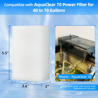 AQUANEAT 6-Pack Replacement Filter Sponge Pads - AC 70 - image 2