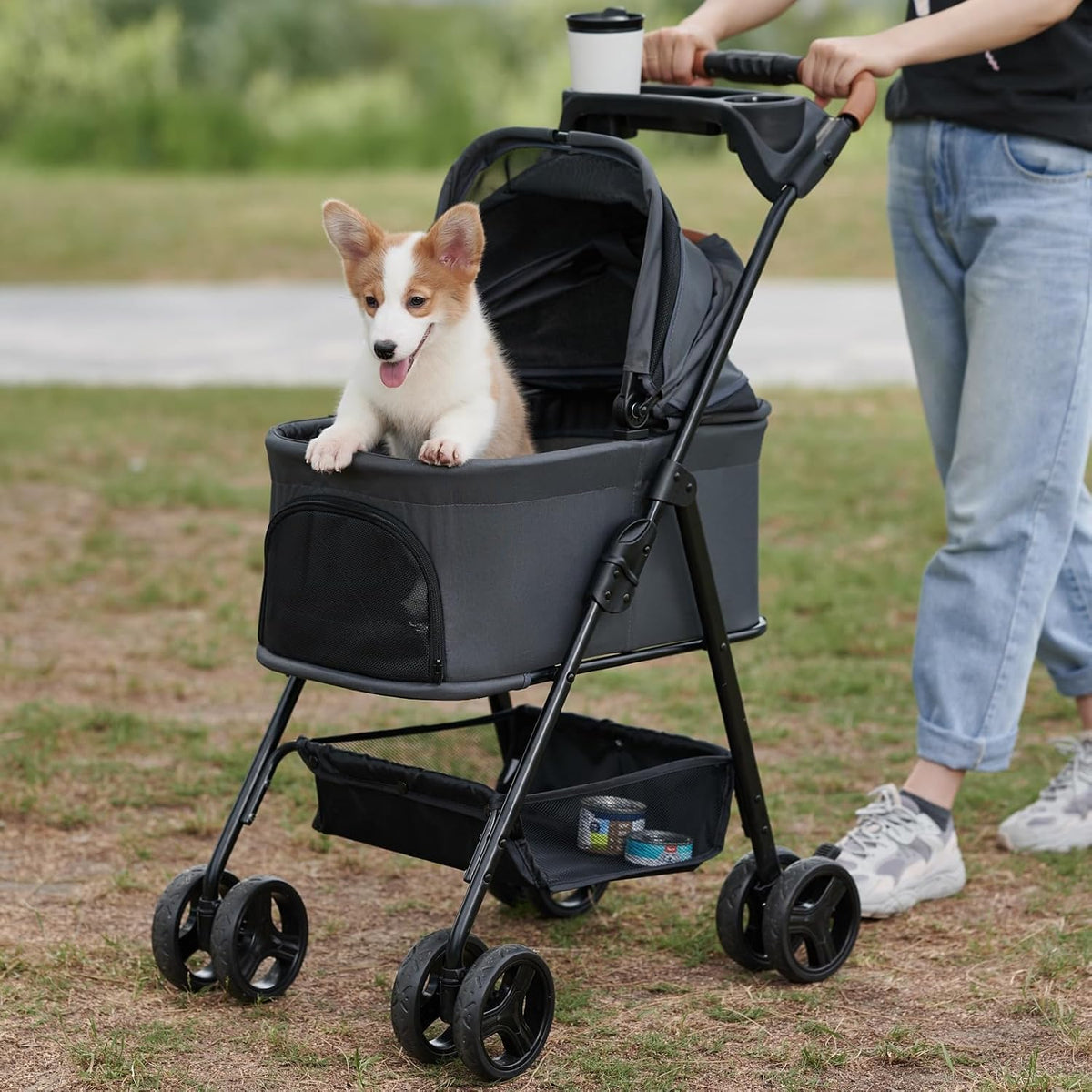 Zoosky 3 in 1 Dog Stroller - Dark Gray / 3 in 1