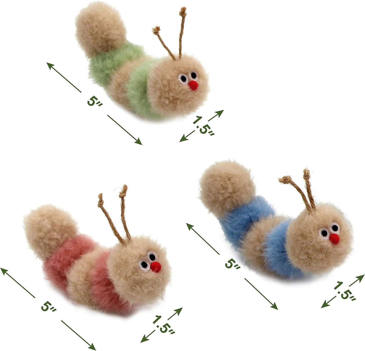 Jumpaws Interactive Natural Catnip Toy, with Rattle - Small/ 3 Pack/ Cat Toy - image 2