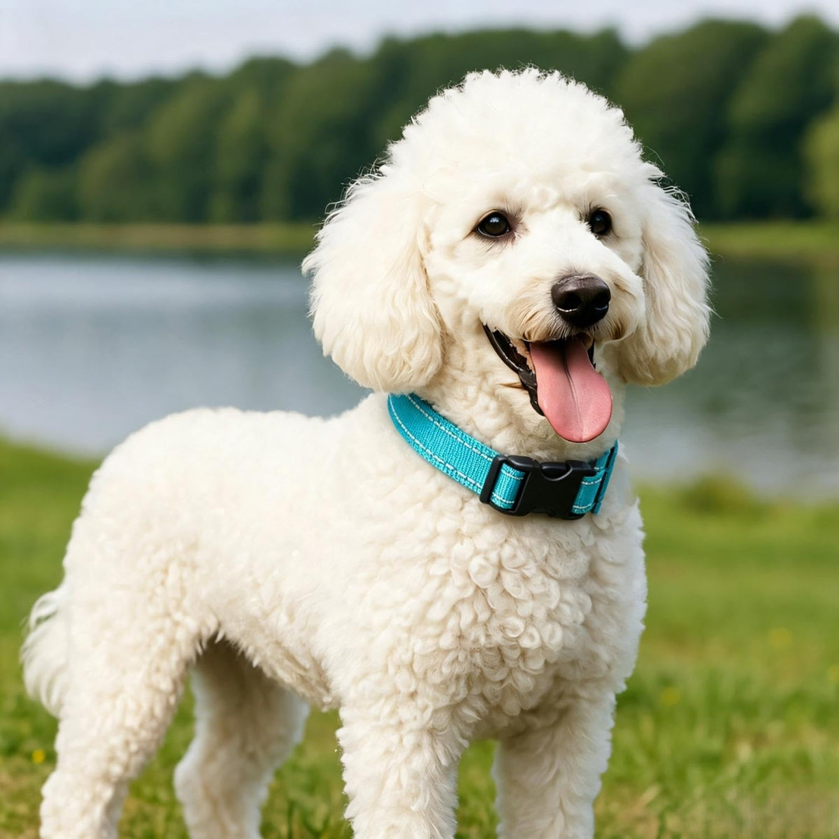 Dog Collar for Small Medium Dogs with Buckle - Sky Blue / Medium - image 4