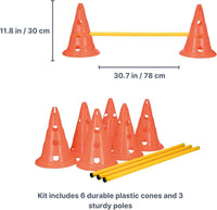 TRIXIE Dog Agility Hurdle Cone Set, 6 x Cones, 3 x Agility Rods - image 3