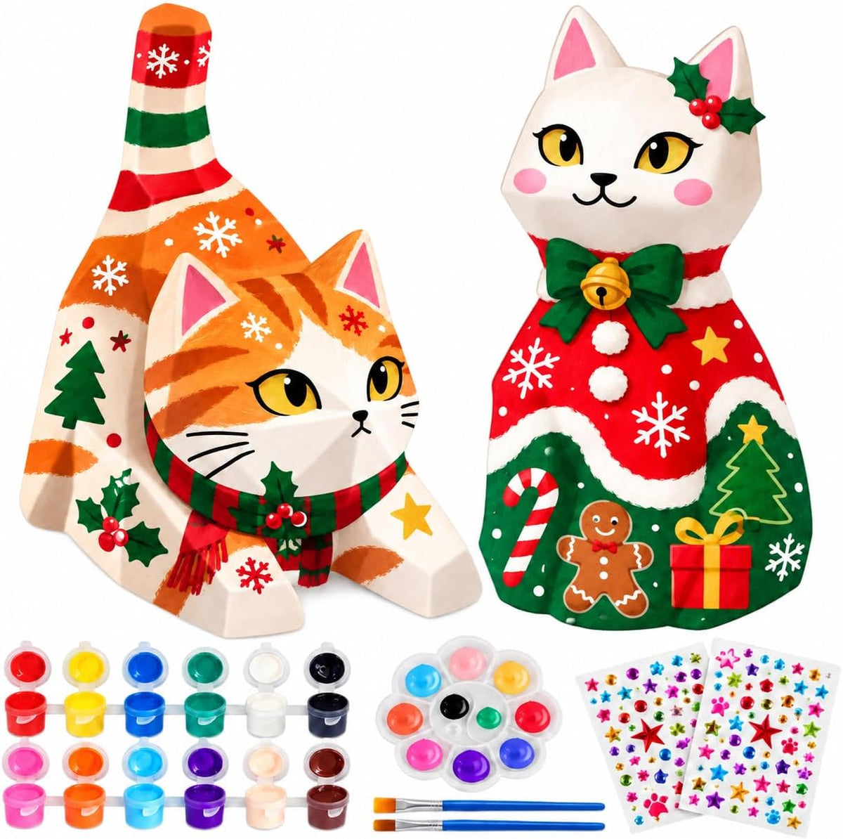 Goodyking Paint Your Own Cat Lamp Kit - Cat & Laying Cat 2pcs