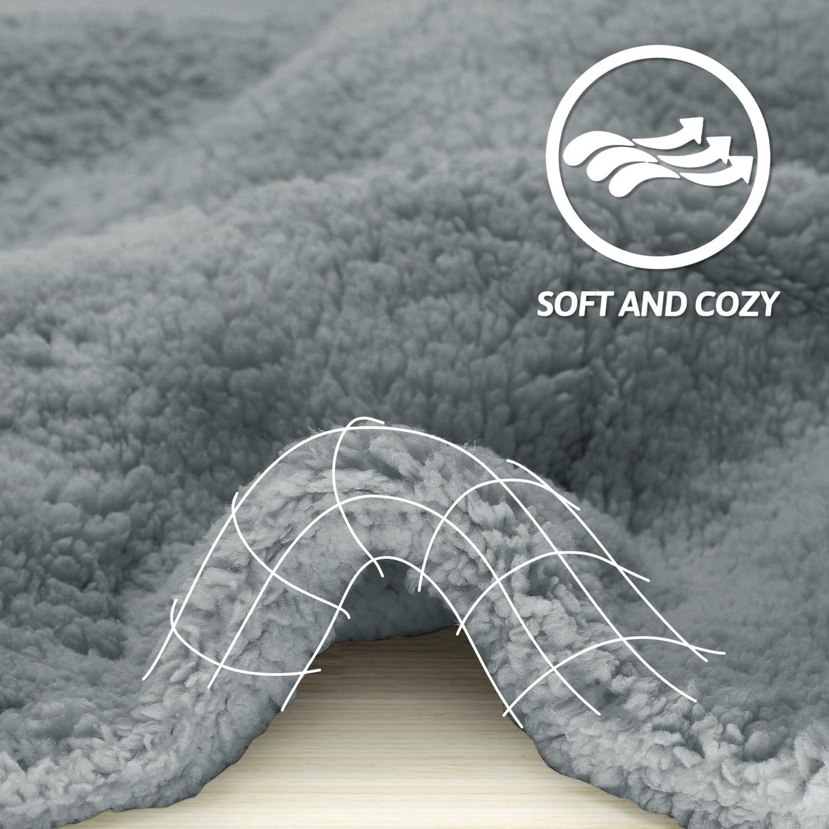 Pet Blanket, Soft Warm Sherpa Fleece Bed Blanket for Small Pets – Essentials for Cats - Grey Blanket / 24x32in (pack of 1) - image 2