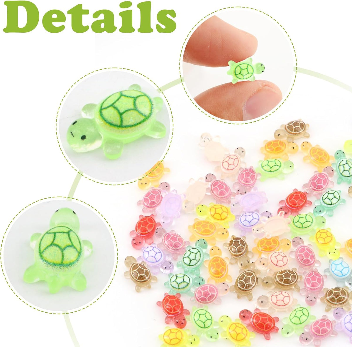 60Pcs Mini Resin Butterflies - 120pcs Mini Turtles - image 4