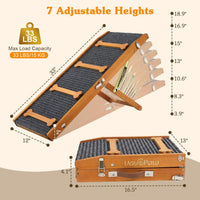 Dog Ramp for Couch, Foldable Dog Ramps for Small Dogs Up to – Essentials for Dogs - Walnut - image 2