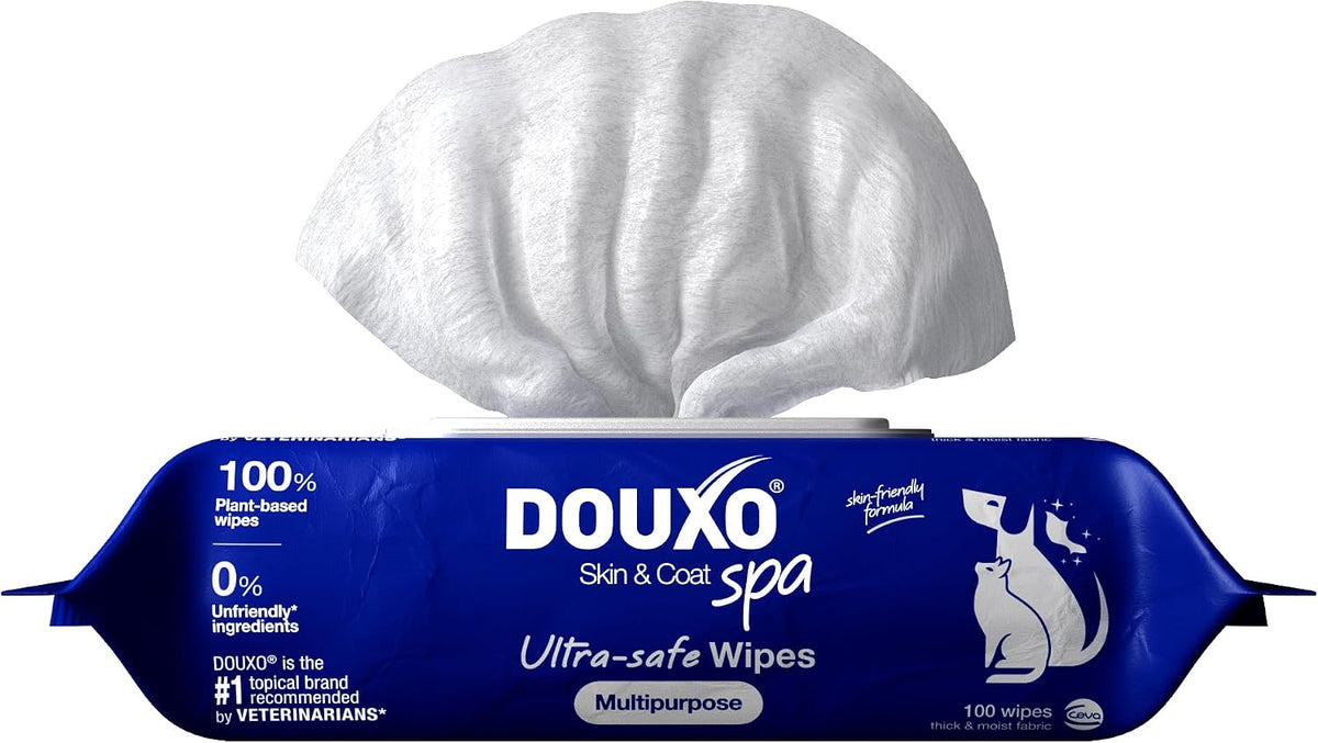 DOUXO SPA Dog Wipes for Paws, Butts, Tear Stains and Cleaning