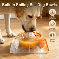 Slow Feeder Dog Bowl for Liquid Treats, Anti-Slip Lick Bowl - Orange - image 2