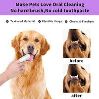YUHUF-2Packs Teeth Cleaning Finger Wipes for Dogs & Cats, Pet Dental Care by Reducing Plaque and Tartar Remove Bad Breath, Disposable Gentle Gum Care Pet Wipes, (50 Count x2)