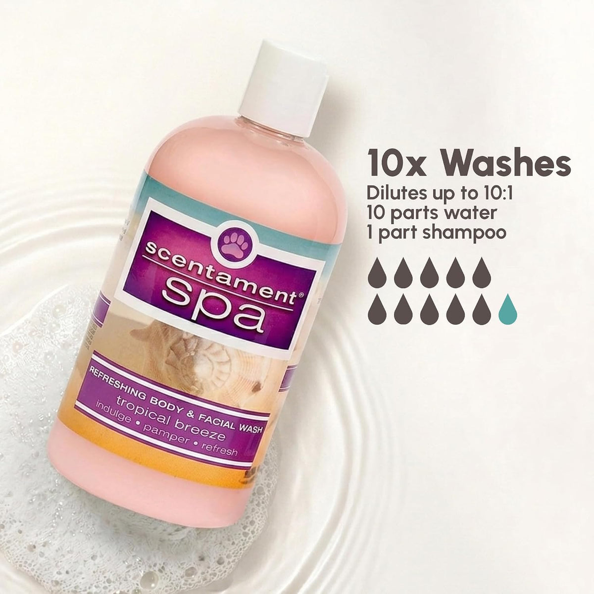 Best Shot Pet Scentament Spa Seasonal Facial & Body Wash - Tropical Breeze / 16 Fl Oz - image 4