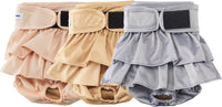 Reusable Dog Diapers Female Washable - gray, pink, khaki / Medium