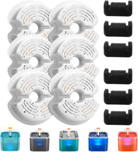 AONBOY Cat Water Fountain Filters - 6 Filters & 6 Sponges