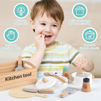 kienvy 10-piece wooden meat and fish play food set with storage box - view 17