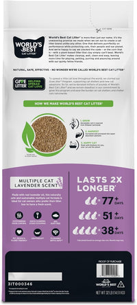 World's Best Cat Litter Lavender, Long-Lasting Odor Control - 32 pounds - image 4