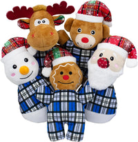 Squeaky Monkey Dog Toy for Large Dogs – Essentials for Dogs - Christmas 5 PACK