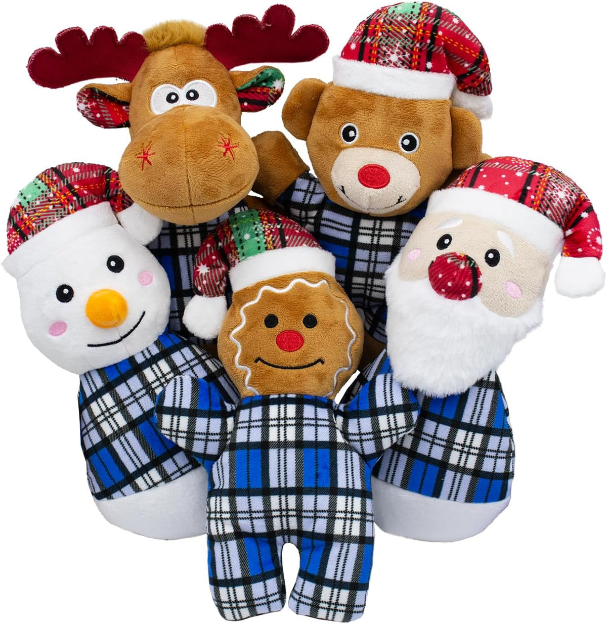 Squeaky Monkey Dog Toy for Large Dogs – Essentials for Dogs - Christmas 5 PACK