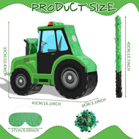 Aoriher Construction Dump Truck Excavator Piñata with Blindfold Bat – Fun for Kids & Family - Tractor - image 2