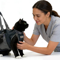 Cinf Cat Restraint Grooming Bag - M (8-12lbs) / Black