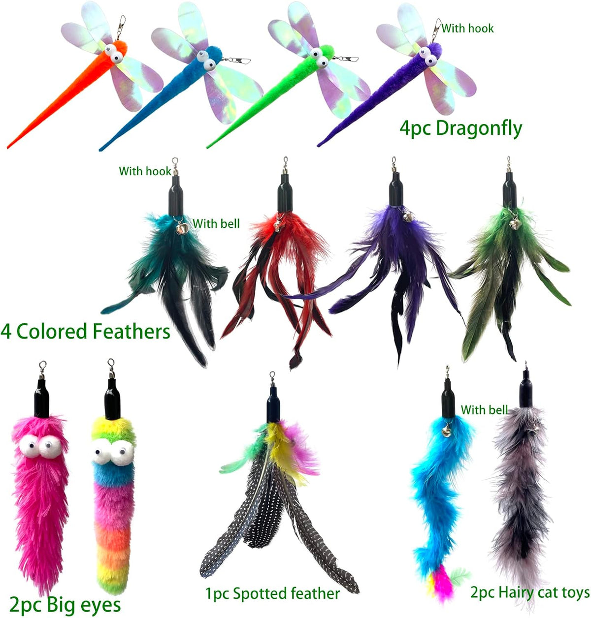 AcceLeah 16Pcs Cat Wand Refills - 13Pcs - image 4