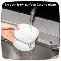 4 Pieces Plastic Tilted Elevated Cat Bowls Raised Cat Food Bowls - White and Grey - image 4