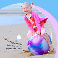 ZOOJOY Hopper Ball, Hopping Toys for Kids - Age:3-8(18''/45cm) / Purple Clouds - image 3