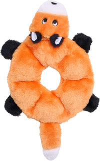 ZippyPaws Loopy No Stuffing Dog Toys to Keep Them Busy, 10" - Orange, White, Black / 10 x 8 x 1 in (Pack of 1) - image 2