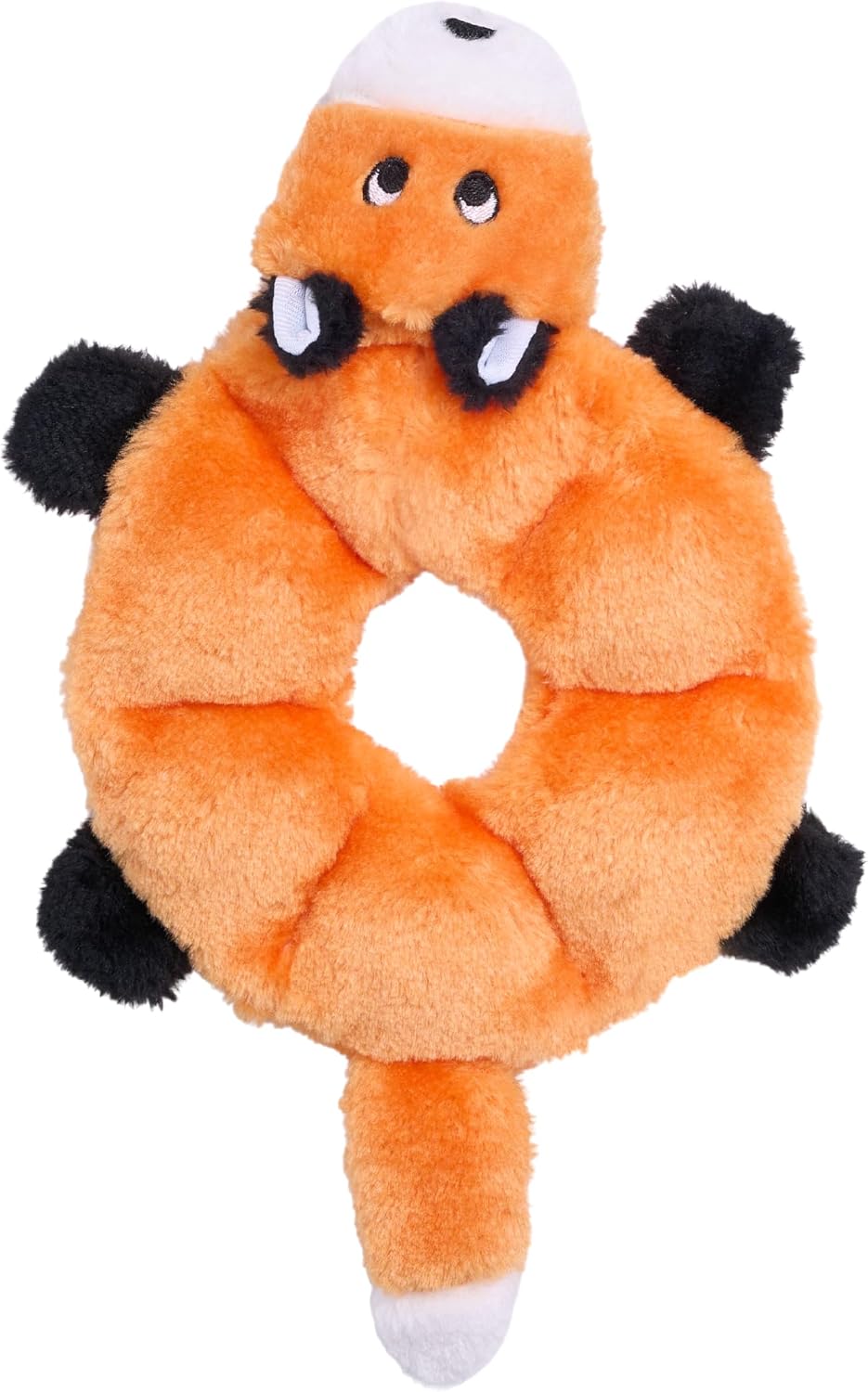 ZippyPaws Loopy No Stuffing Dog Toys to Keep Them Busy, 10" - Orange, White, Black / 10 x 8 x 1 in (Pack of 1) - image 2
