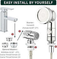 ZCONIEY Sink Faucet Sprayer Attachment Hair Pet Rinser Showerhead with Stop Water-saving Function