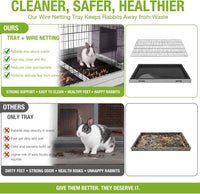 Rabbit Hutch Indoor Bunny Cage Outdoor Wood House With Wire Mesh - image 2