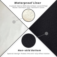 Laifug Orthopedic Memory Foam Extra Large Dog Bed with Pillow and Durable Water Proof Liner & Removable Washable Cover & Smart Design (Large (46"x28"x8"), Black and White Plaid)