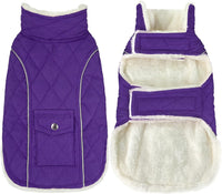 Malier Dog Coat Warm Dog Winter Coat - Purple / Small