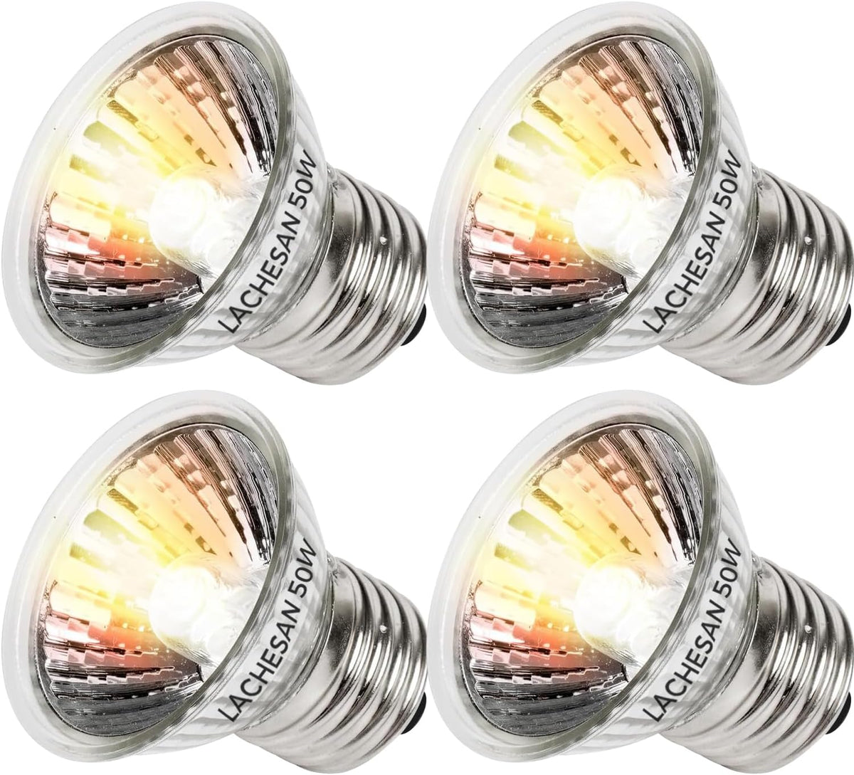 50W Uva Light Bulbs 4-Pack, Turtle Heat Lamp for Reptile – Essentials for Reptiles And Amphibians - 50.0