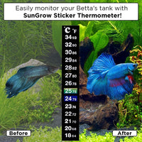SunGrow Betta Fish Tank Thermometer Stick On - 3 Pcs Thermometer - image 4