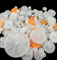 Delinx 200 piece plastic gear set with crown, worm and reduction gears