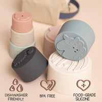 Moonkie Stacking Cups Toy - Retro - image 3