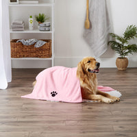 Bone Dry Pet Grooming Towel Collection Absorbent Microfiber X-Large - Pink / 41x23.5" - image 2